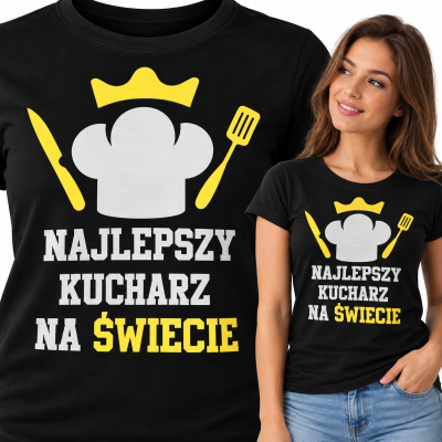 KOSZULKA ŚMIESZNA DAMSKA NAJLEPSZY KUCHARZ NA ŚWIECIE